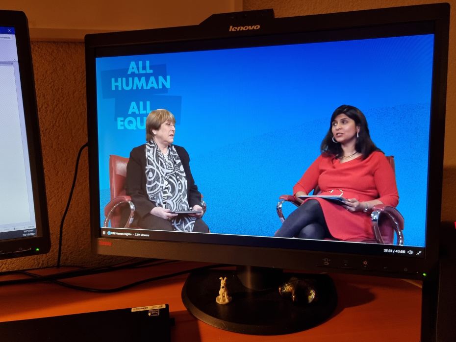 UN human rights chief Michelle Bachelet answers questions from the public on social media. 