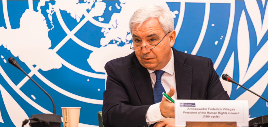 L'ambassadeur Federico Villegas, président du Conseil des droits de l'homme en 2022