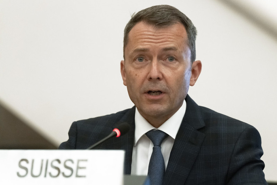L'Ambassadeur Jürg Lauber, Représentant permanent de la Suisse auprès de l'ONU à Genève