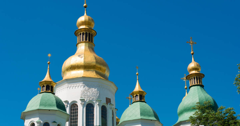 La cathédrale Sainte-Sophie de Kiev, en Ukraine.