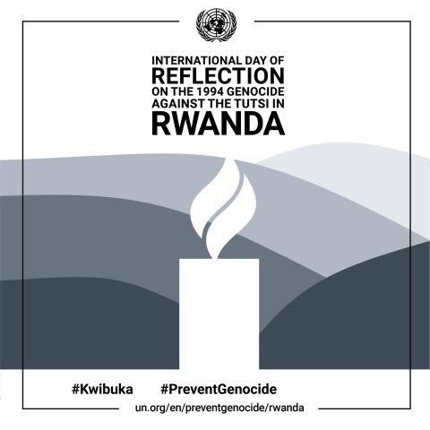 Grayscale image of a candle that represents the International Day of Reflection on the 1994 Genocide against the Tutsi in Rwanda