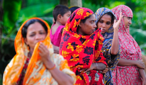 Women with colorful clothes