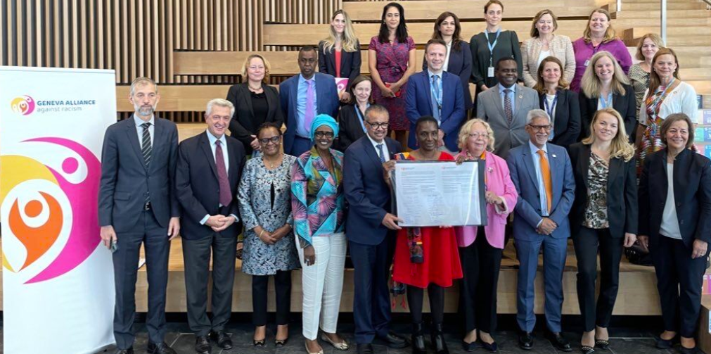 UN leaders and representatives from Geneva based international organization gathered at UNOG to launch the Geneva Alliance against Racism.