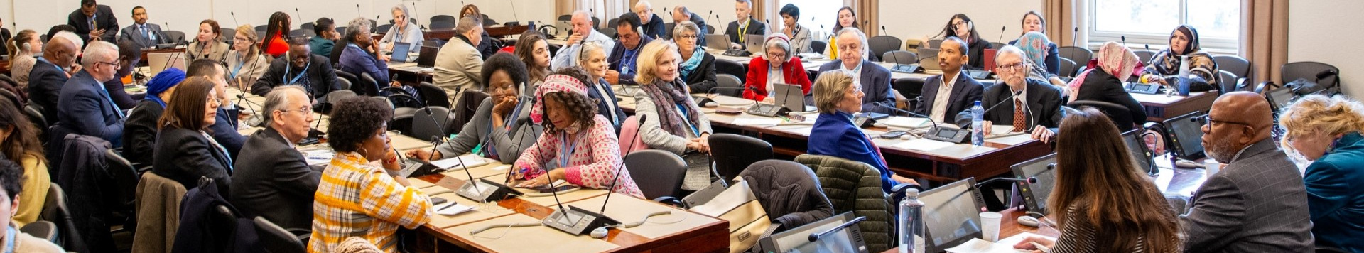 civil society representatives listening in a meeting